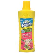 Fľaša hnojiva Hoštické kvap.Muškáty 500ml.