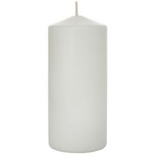 Biely hladký sviečka valcového tvaru.