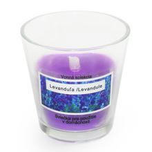 Sviečka v skle sojový vosk s levanduľou.
