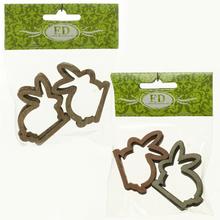 Dekoračný zajačik v prírodnej a ružovobielej farbe, balenie 6 kusov.