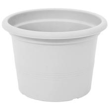 Biely kvetináč Campanula s priemerom 9 cm a výškou 6,7 cm.