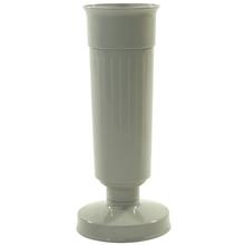 Šedá váza so záťažou, výška 35 cm.
