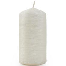 Biela jednofarebná sviečka DRAPANA VAL.40/80 PERLA