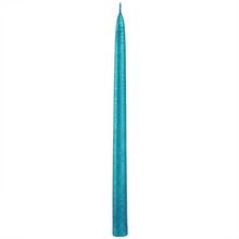 Kónická sviečka DRAPANA ŠPIC v tyrkysovej farbe.