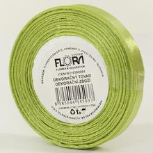 Zelená saténová stuha 10mm, 15m.