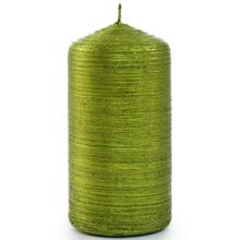 Jednofarebná olivová sviečka DRAPANA VAL.50/100.