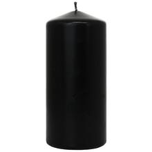 Čierny hladký sviečka valec 70x150