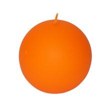 Matná oranžová guľa sviečka 80