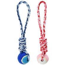 Lano s loptičkou 32 cm mix farieb pre domácich miláčikov.