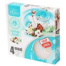 Balenie voňavých čajových sviečok MAXI s vôňou bavlny.