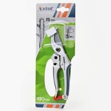 Záhradné nožnice s dĺžkou 180 mm a maximálnym prestrihom 18 mm.
