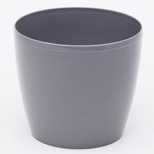 Šedý kvetináč Magnolia s okrúhlym dizajnom.
