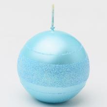 Modrá glitrová vianočná sviečka