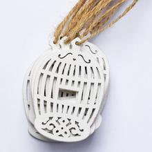 Biele výrezy klietky s povrázkom, balenie 10 kusov.