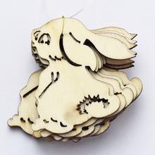 Drevený výrez zajčika 5 cm, balenie 20 kusov.