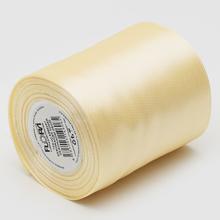 Satenová stuha v krémovej farbe, šírka 76 mm, dĺžka 10 m.