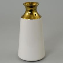 Biela a zlatá keramická váza