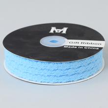 Modrá čipková stuha s priemerom 30 mm a dĺžkou 35 yardov.