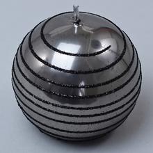 Vianočná sviečka ANDALO METAL G.80 GRAFIT s pásikmi