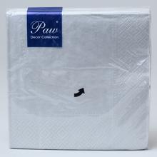 Biele jednofarebné servítky 33x33cm, balenie 20ks.