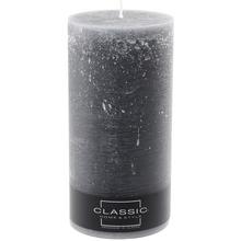 Sivá rustikálna sviečka s textúrou.