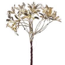 Umelé kvety s metalickým a glitrovým efektom, 20 cm.