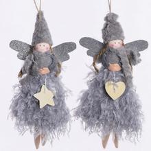 Sivý anjel mix 24 cm na zavesenie.