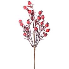 Umelý konár s červenými bobuľami, 35 cm.
