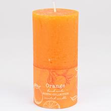 Oranžová voňavá sviečka RUSTIC