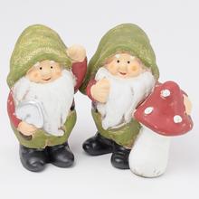 Keramický trpaslík s hríbom, 12.5x7x13 cm.