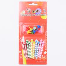 Tortové sviečky v tvare srdca, 10+10 kusov.