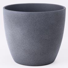 Obal na kvetináč v tmavom kamennom vzhľade.