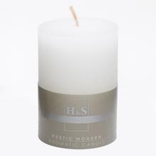 Biela rustikálna moderná sviečka