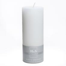 Biela rustikálna moderná sviečka