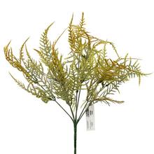 Umelý zápich papraď s oranžovými listami, 37 cm.