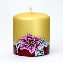 Vianočná sviečka Hviezda s dekoráciou