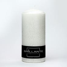 Biela vianočná sviečka BRILLANTE MET.VAL.70/150