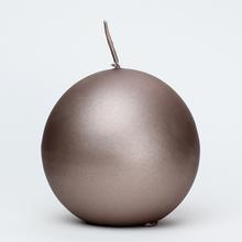 Hnedá jednofarebná sviečka MAT.METAL G.80.