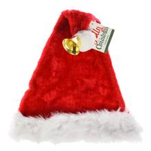 Mikulášska čiapka so zvončekom v červenej farbe.