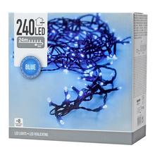 Modré LED svetielka s 240 diódami, dĺžka 24 metrov.