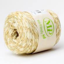 Jutový motúz bicolor v bielej farbe, 4 mm x 30 m.