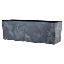 Hrantík s vkladom DUC600E v betónovom efekte, tmavo sivý.