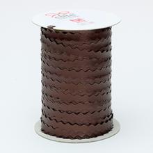 Hnedá papierová stuha s vlnitým okrajom, 7mm x 50m.