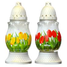 Náhrobné sviečky KAH.SKLO TULIPÁN s tulipánmi