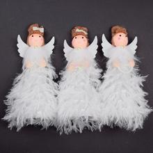 Súprava anjelikov s pierkami, 19 cm.