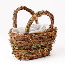 Obal prútie košík natur s dvoma uchami.