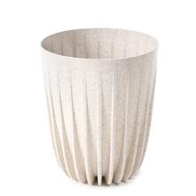 Biely okrúhly kvetináč s vkladom, 25 cm.