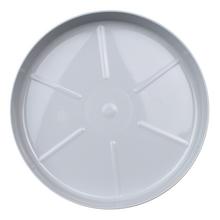 Jasno sivá okrúhla miska pod kvetináč.