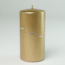 Vianočná sviečka KOLIA MET.VAL.7x14 ŠAMPAŇ