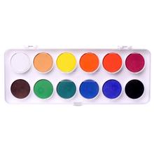 Sada vodových farieb s 12 odtieňmi v plastovom obale.